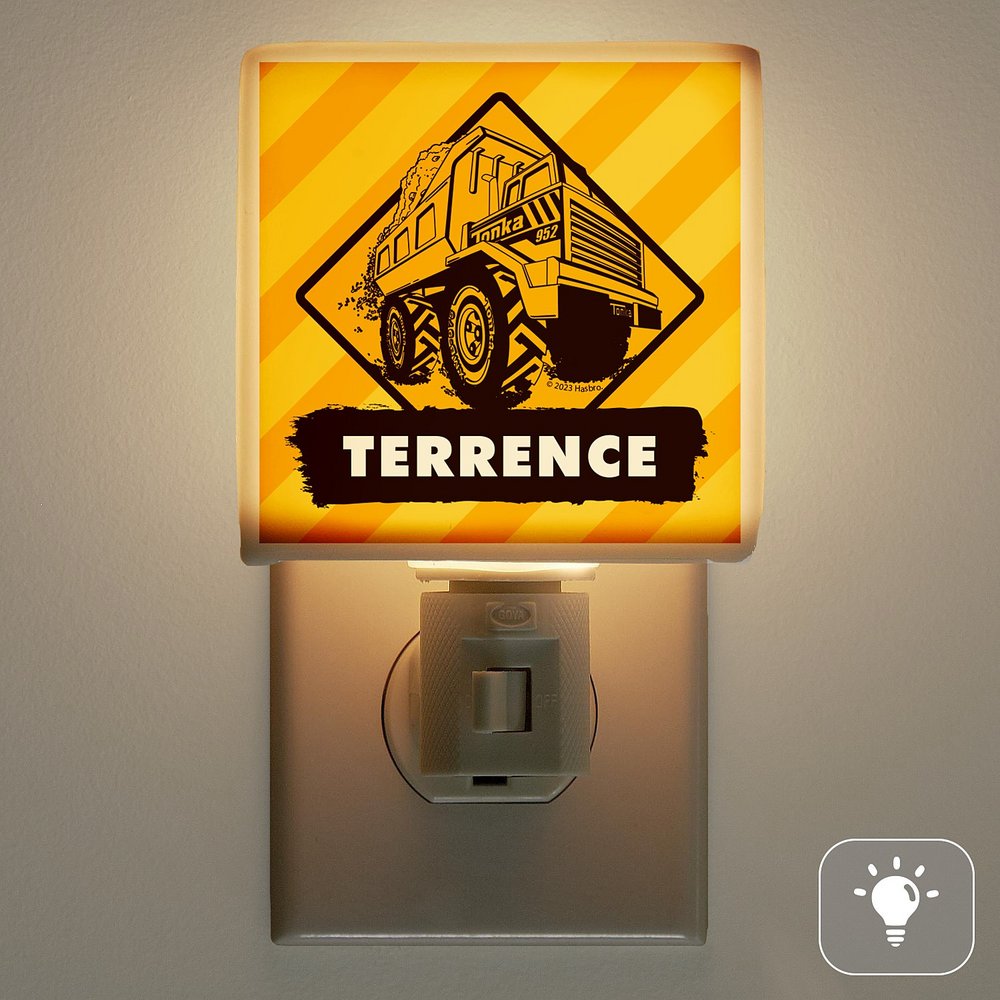 Tonka Mighty Dump Truck Yellow Stripes Nightlight