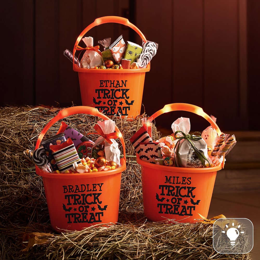 Trick Or Treat Light-Up Handle Bucket