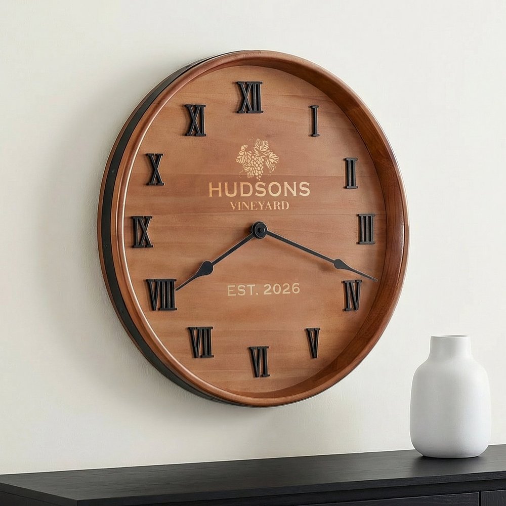 Wine Barrel Clock