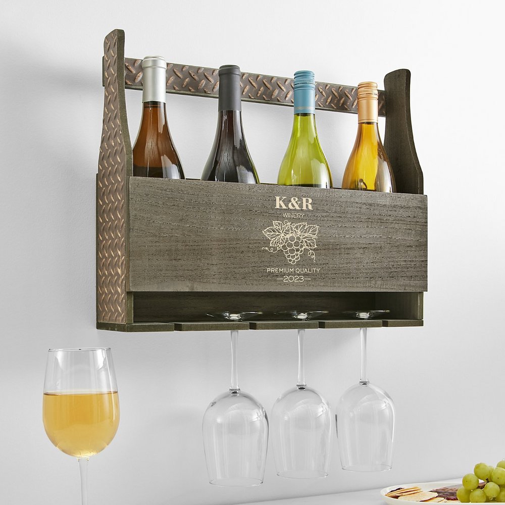 Monogram Wall-Mounted Wine Rack