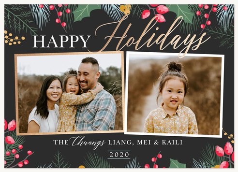 Christmas Trimmings Photo Holiday Cards