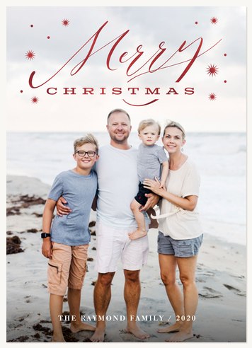 Starry Greeting Personalized Holiday Cards