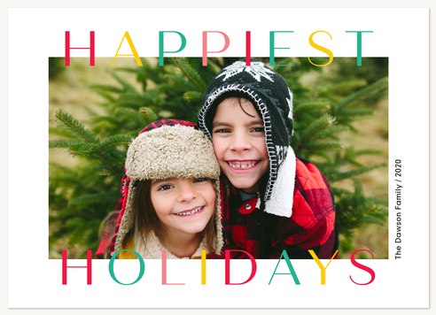 Candy Colored Personalized Holiday Cards
