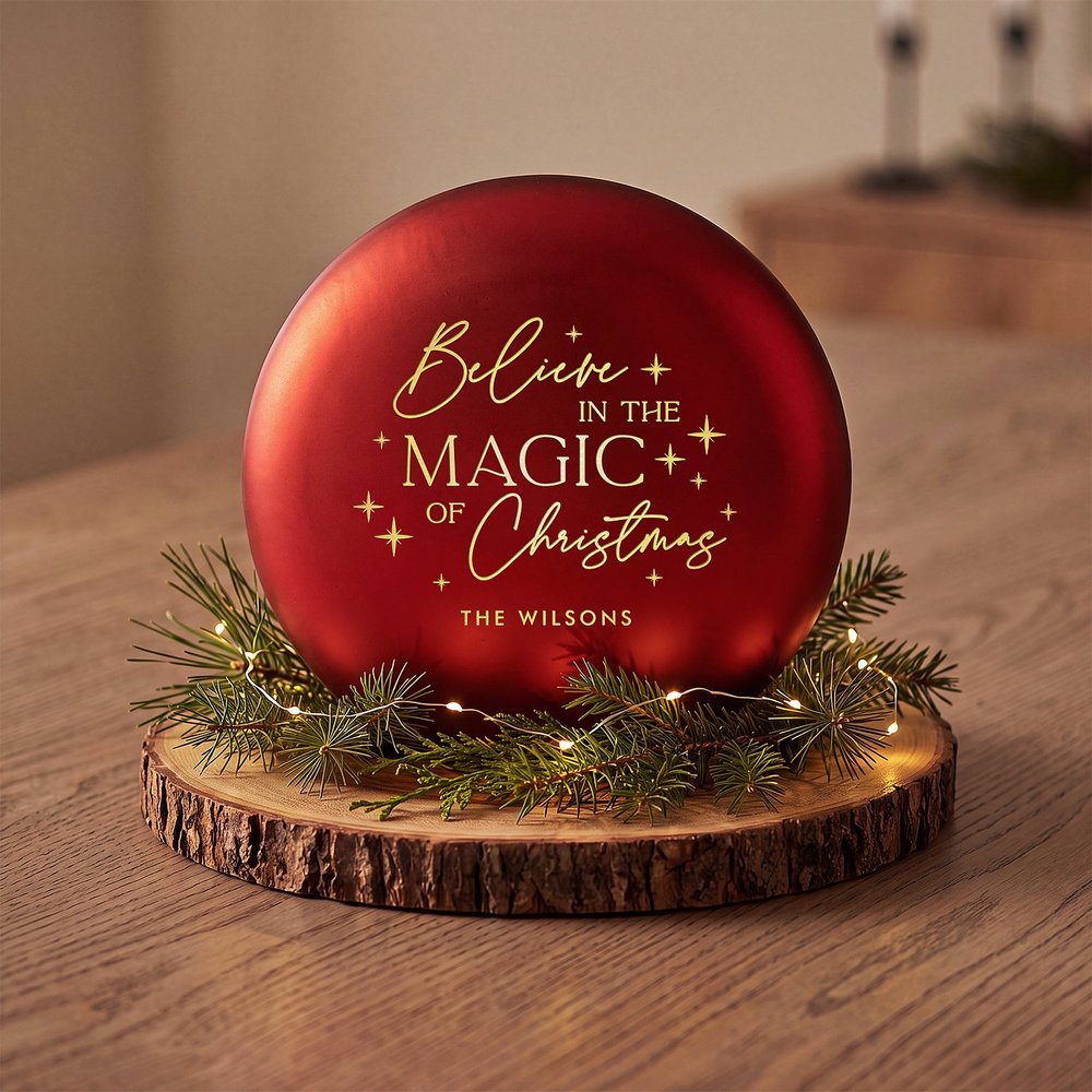 Magic of Christmas Light-Up Glass Tabletop Decor