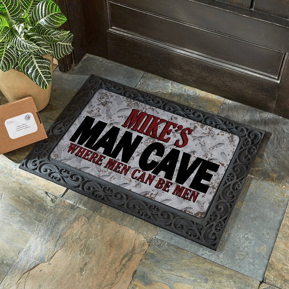 Man Cave Personalized Entrance Mat