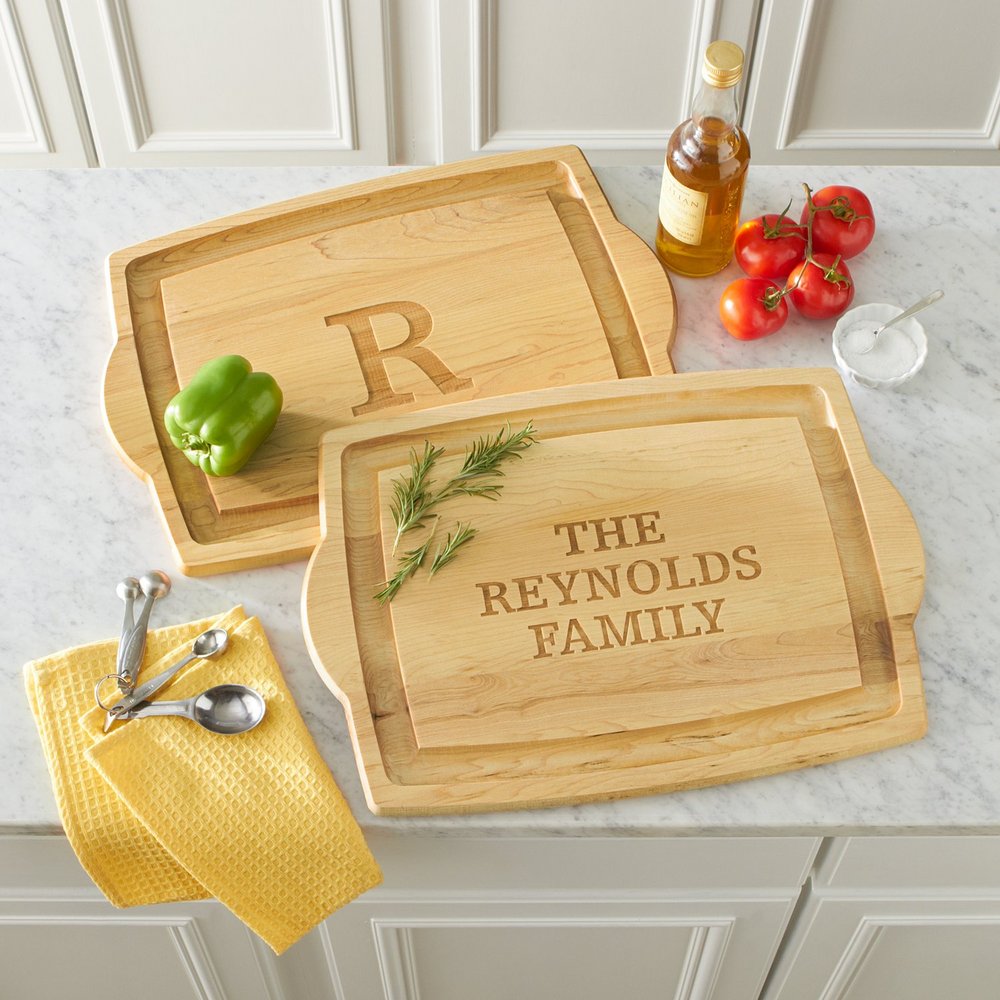 Extra-Large Maple Wood Personalized Carving Board