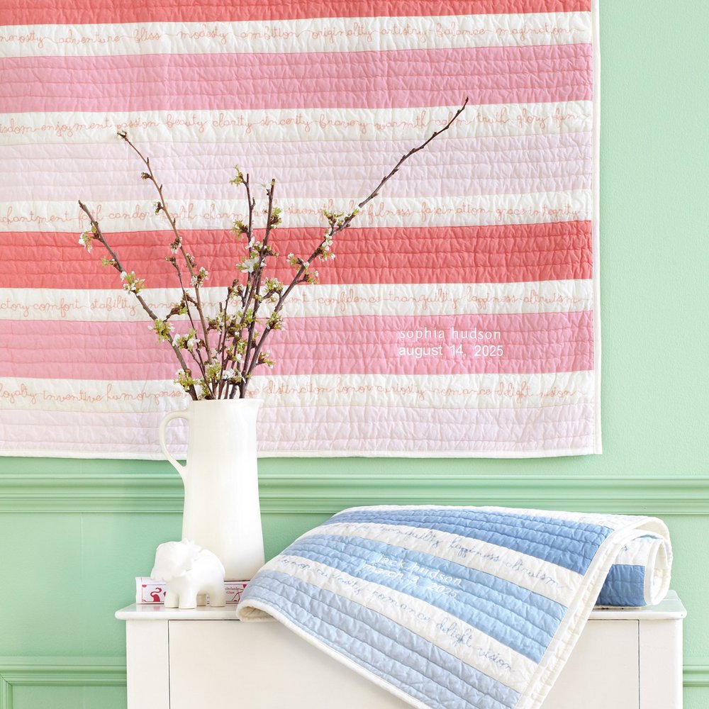 100 Cherished Wishes Personalized Baby Quilt