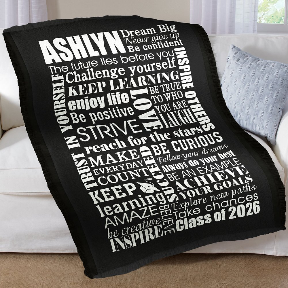 Dream Big Graduate Personalized Throw