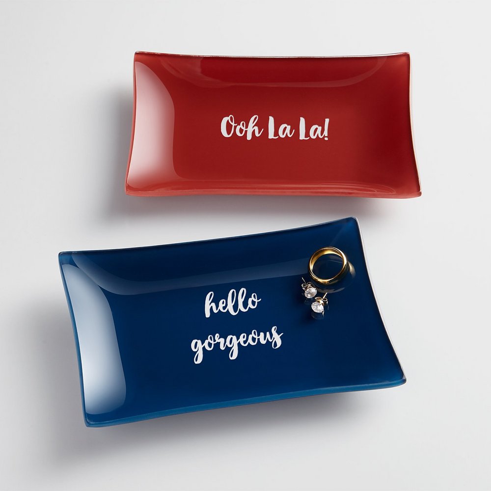 Personalized Message Glass Tray