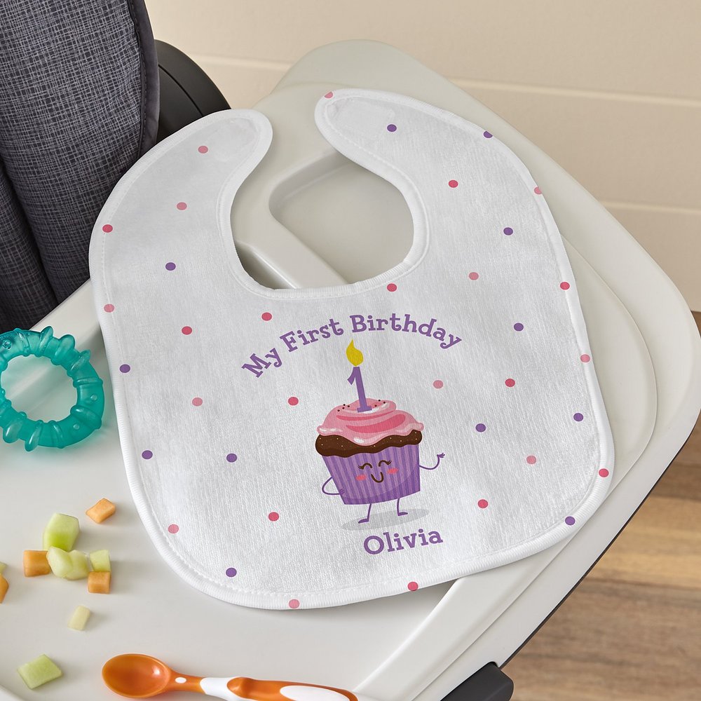 My First Birthday Celebration Personalized Bib