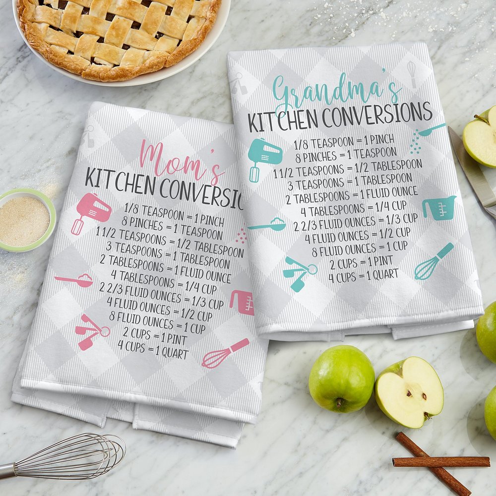 Her Kitchen Helpers Personalized Conversion Towel
