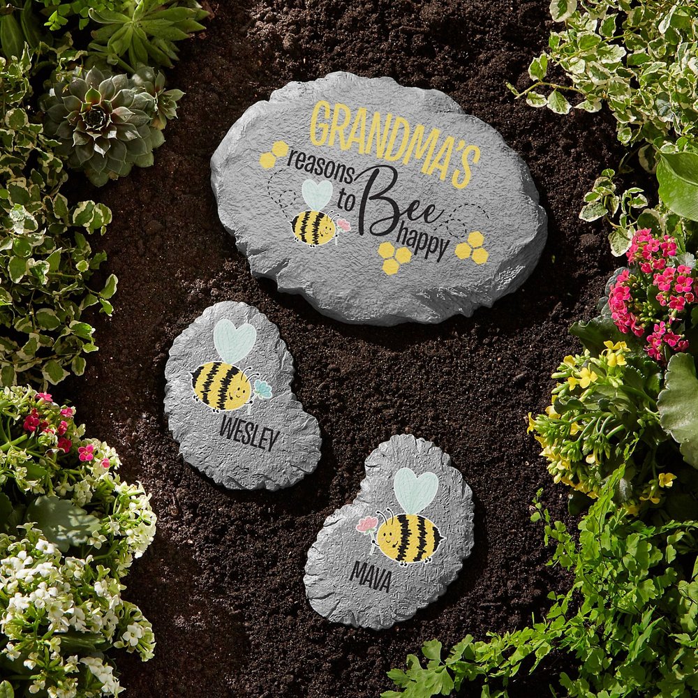 Reasons to Bee Cheerful Personalized Garden Stone