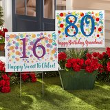 Vibrant Birthday Personalized Yard Sign