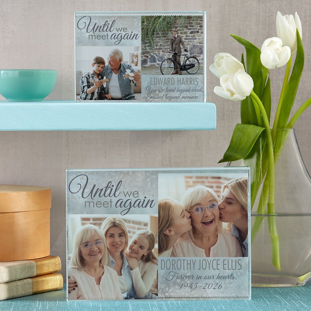 Cherished Memories Personalized Glass Photo Block
