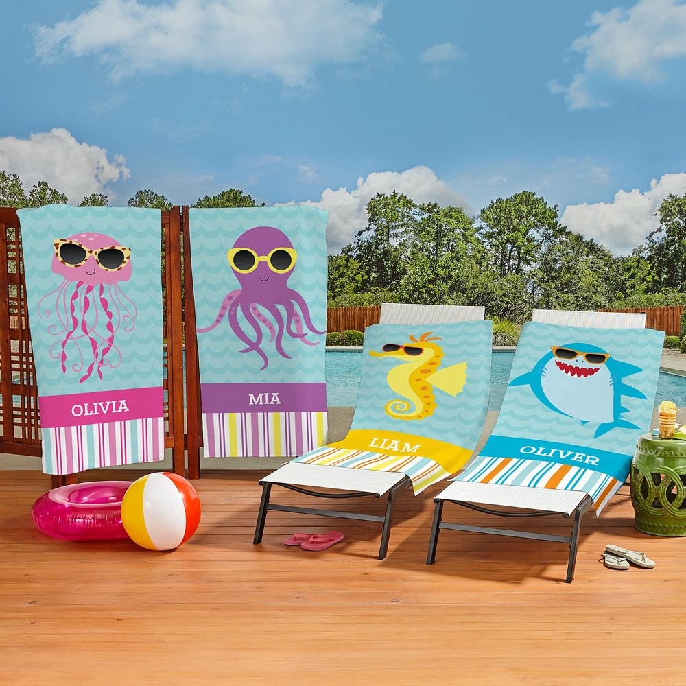 Fun Shades Personalized Beach Towel