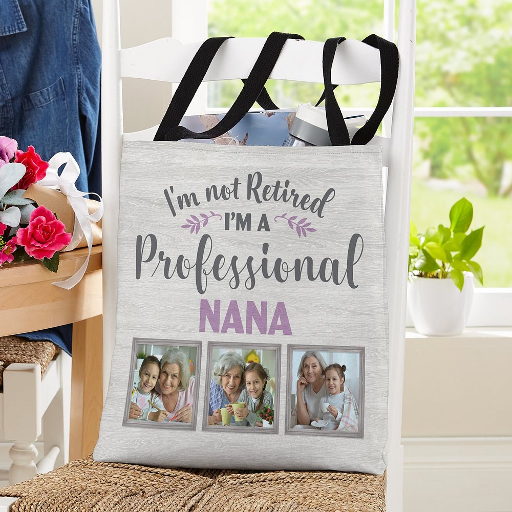 Expert Grandparent Personalized Photo Tote