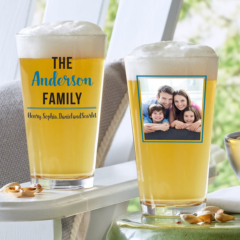 Heartfelt Saying Personalized Photo Pint Glass