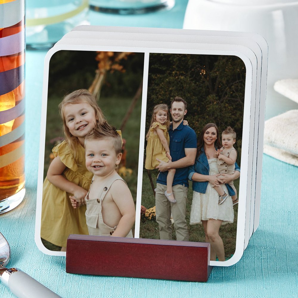 Picture Tile Personalized Wooden Coaster