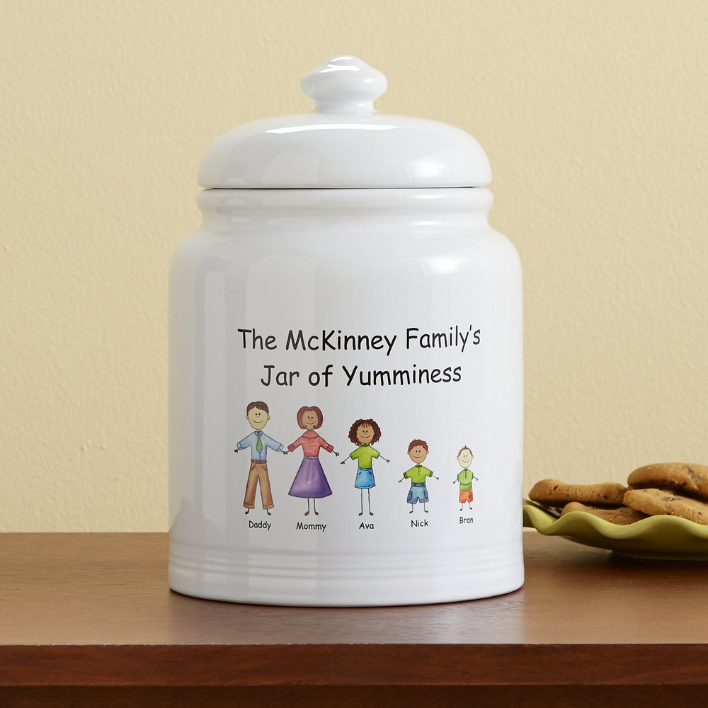 Cherished Family Characters Personalized Cookie Jar