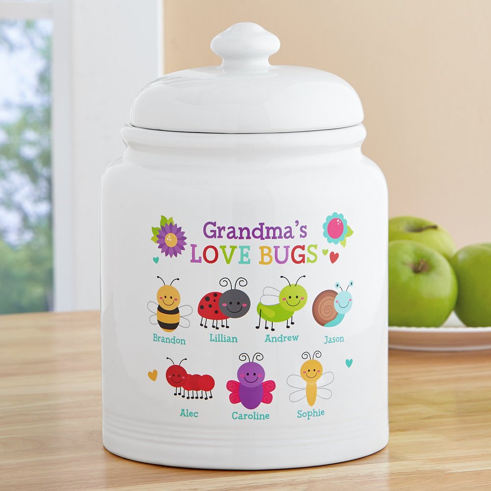 Sweet Bugs Ceramic Personalized Cookie Jar