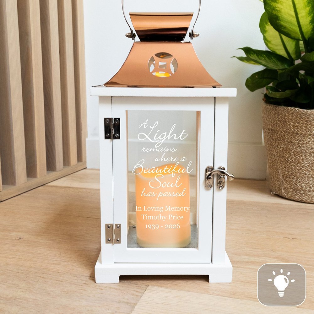 Beautiful Soul Memorial LED Personalized Lantern