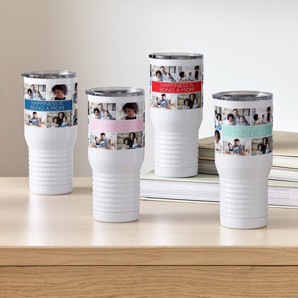 Picture-Perfect Memories Personalized Insulated Tumbler with Photo Tiles