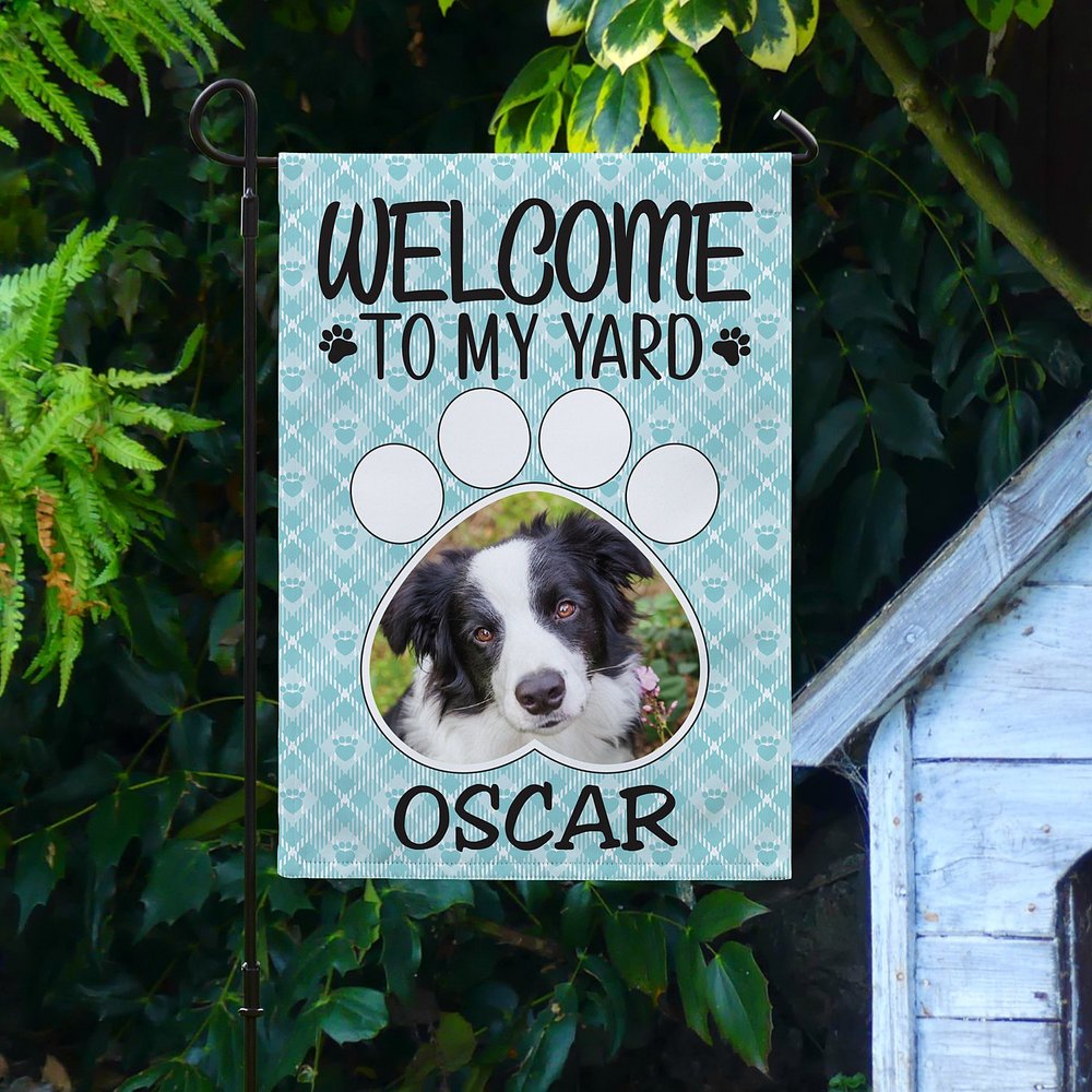 Adorable Guard Dog Personalized Photo Garden Flag