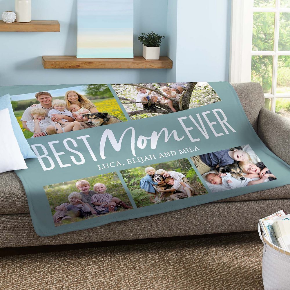 Best Mom Personalized Photo Blanket