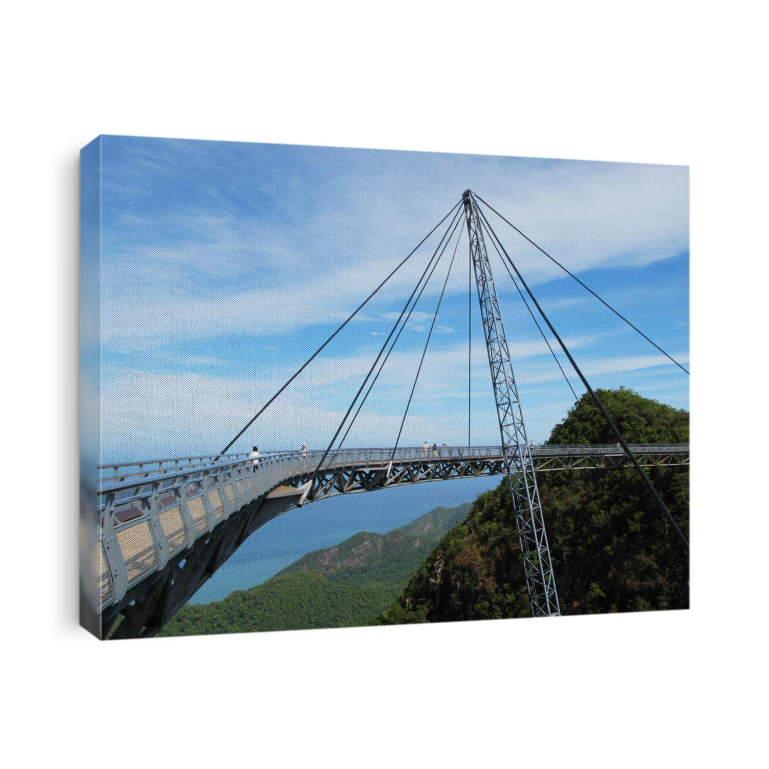 Famous hanging bridge of Langkawi island, Malaysia