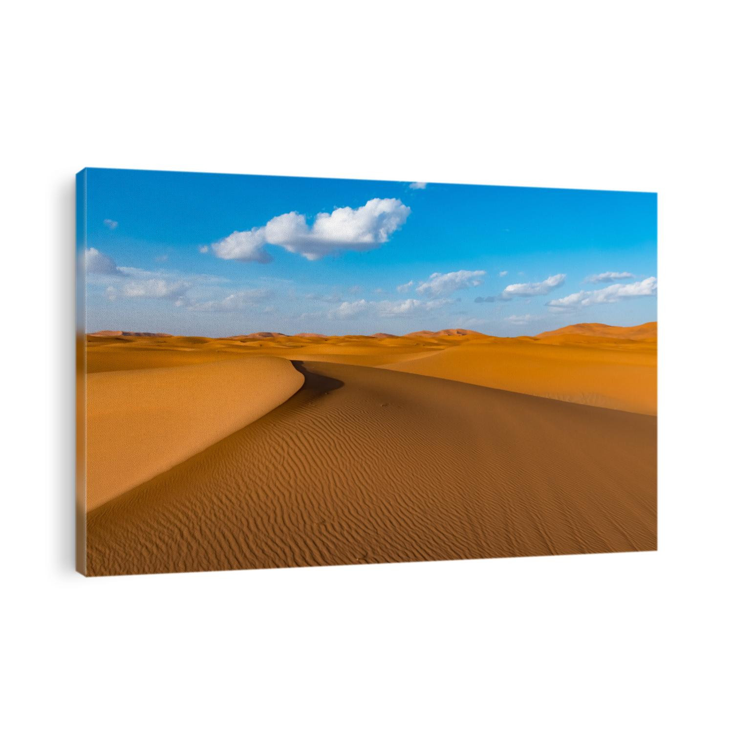 Beautiful landscape view of dunes Erg Chebbi, Sahara Desert, Merzouga, Morocco in Africa