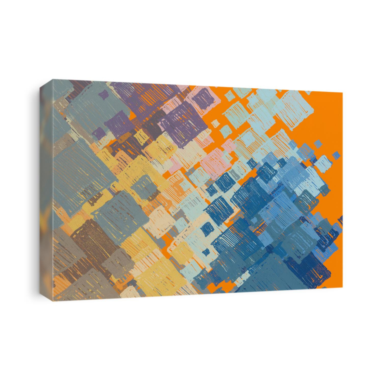 Contemporary art. Hand made art. Colorful texture. Modern artwork. Strokes of fat paint. Brushstrokes. Artistic background image. Abstract painting on canvas.