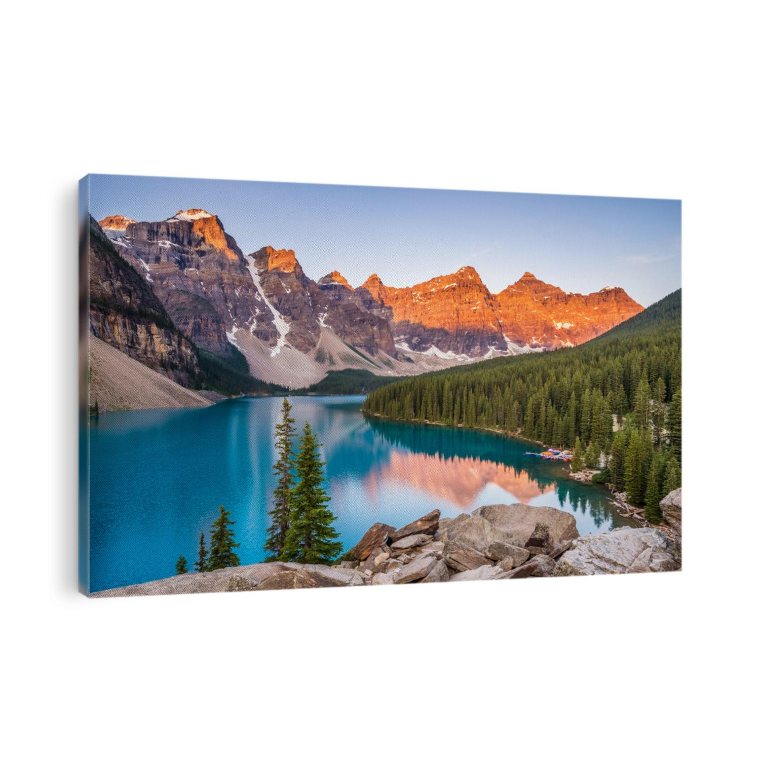 Sunrise over Moraine Lake, Banff National Park, Alberta, Canada