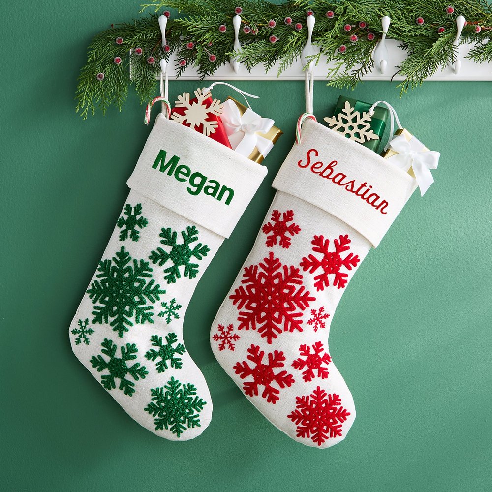 Jolly Snowflake Stocking