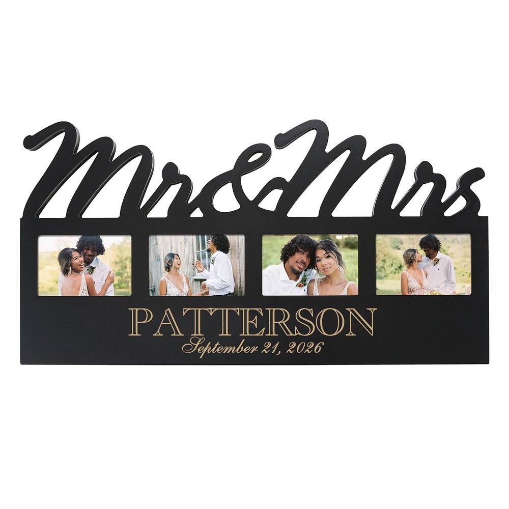 Mr. & Mrs. Personalized Photo Frame Plaque
