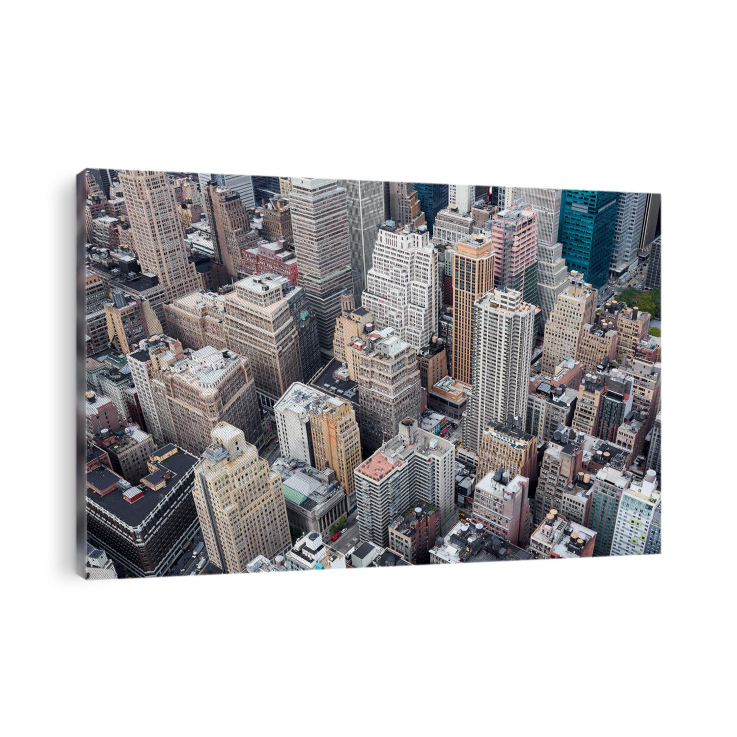 Close up of facade and roofs of buildings 