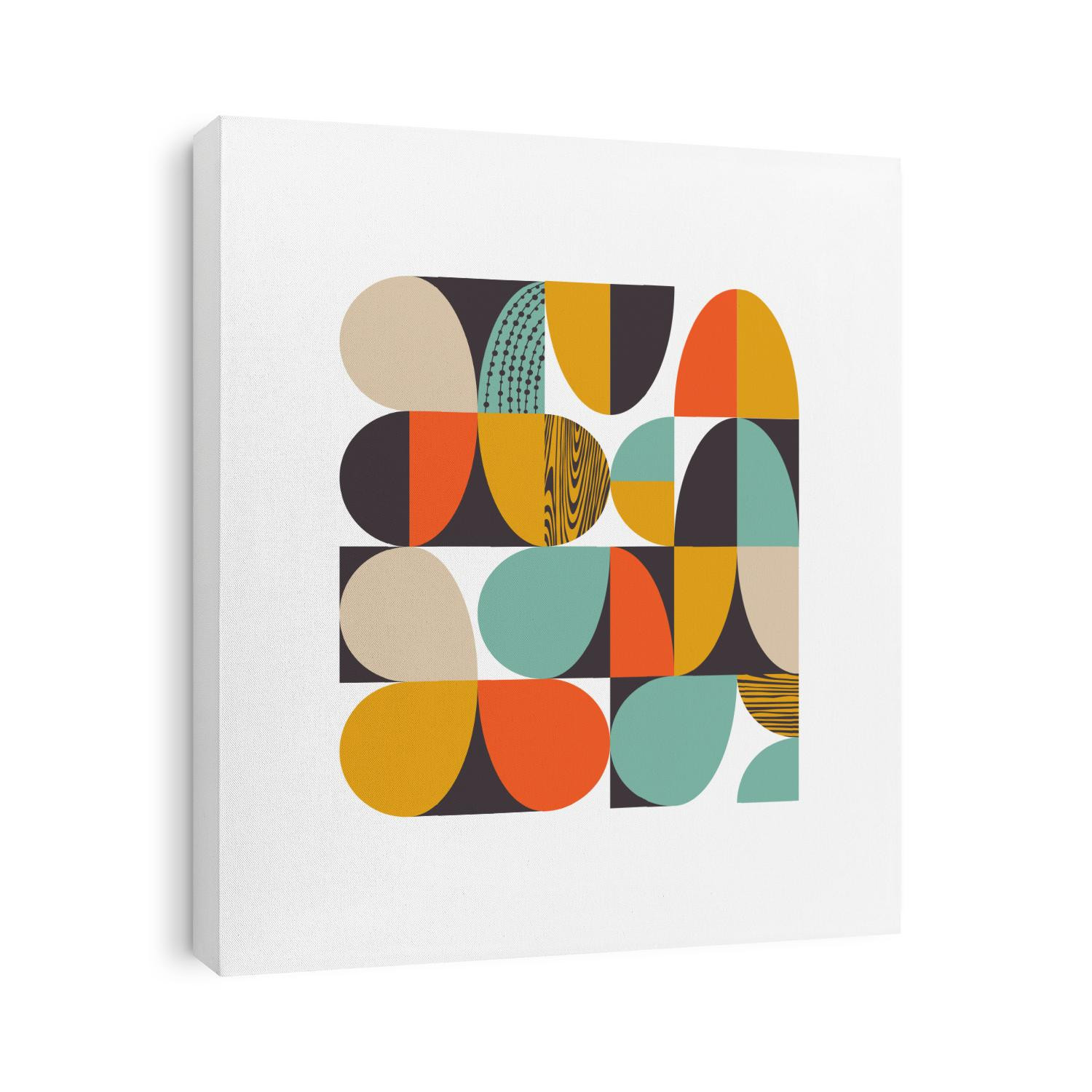 Abstract retro poster, yellow, orange, teal and grey elements, eps10 vector illustration