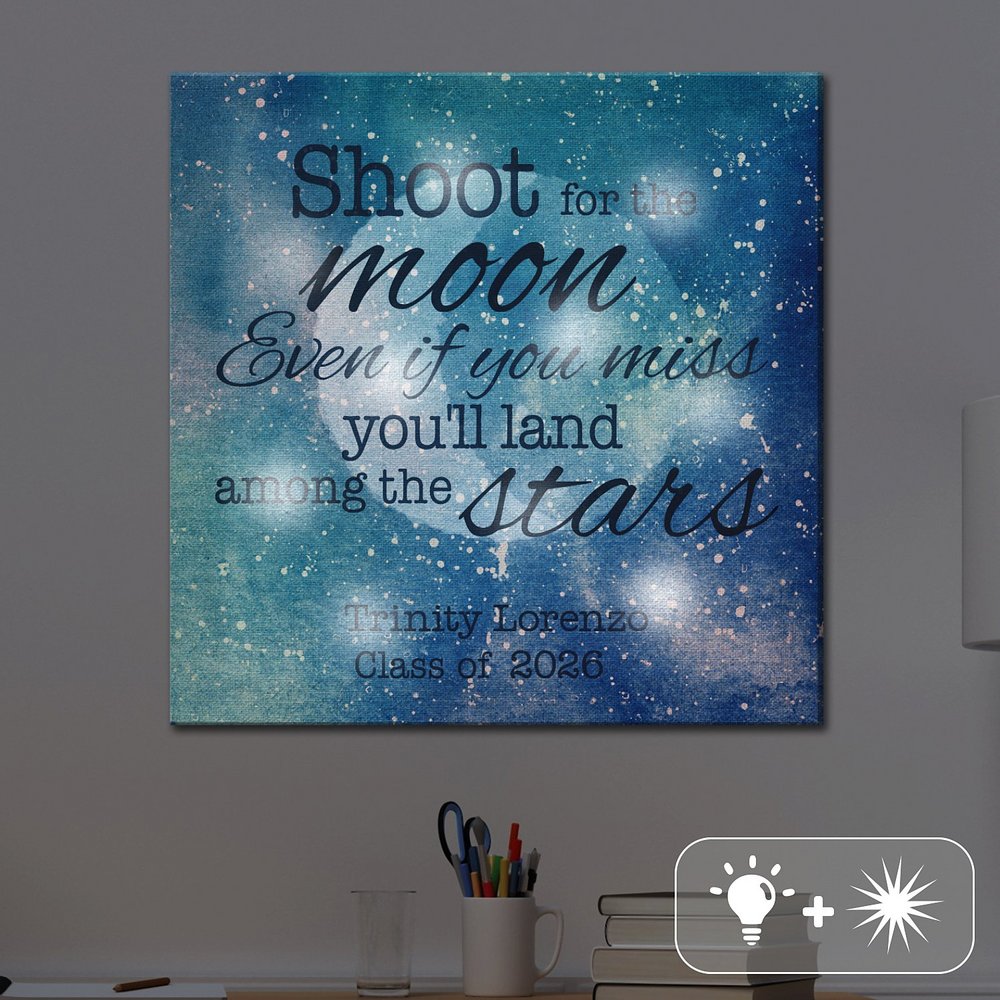 TwinkleBright® LED Personalized Reach For The Stars Canvas