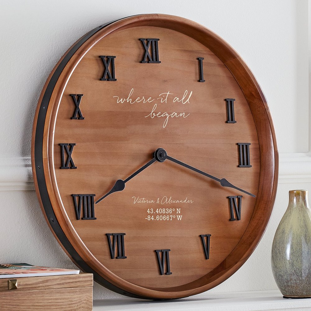 Origins of Love Personalized Coordinates Clock
