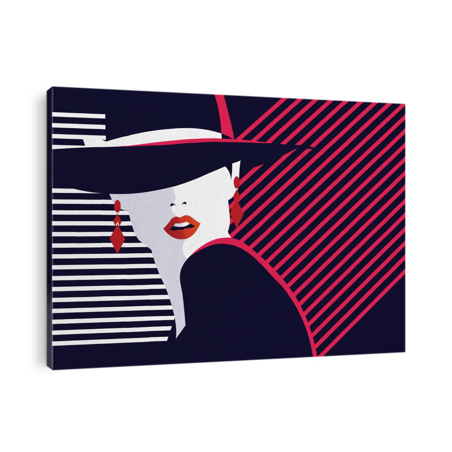 Fashion woman in style pop art. Vector illustration
