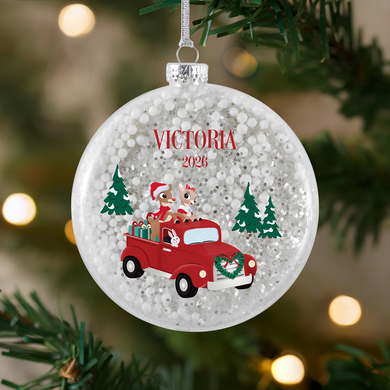 Rudolph® Holiday Season Glitter Glass Ornament
