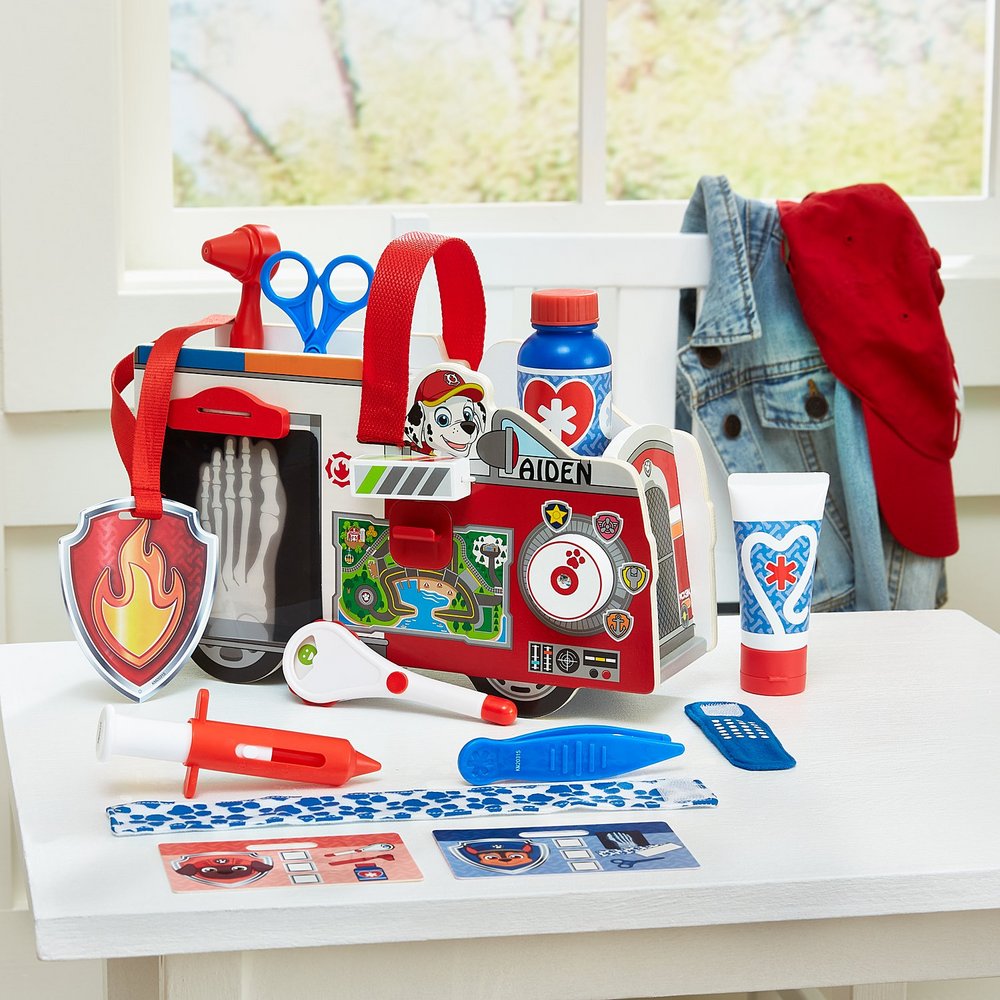 Melissa & Doug® Paw Patrol Marshall's Wooden Medical Personalized Caddy