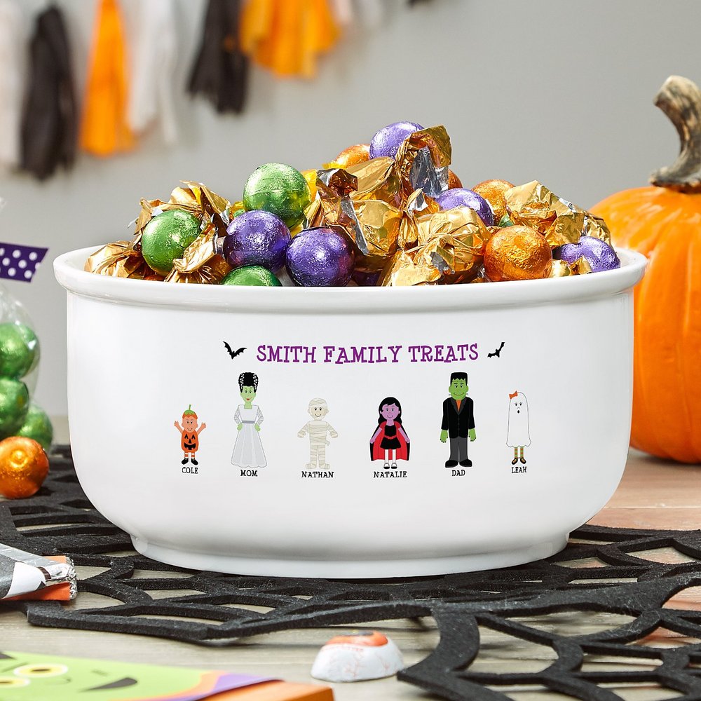 Spooky Family Personalized Treat Bowl