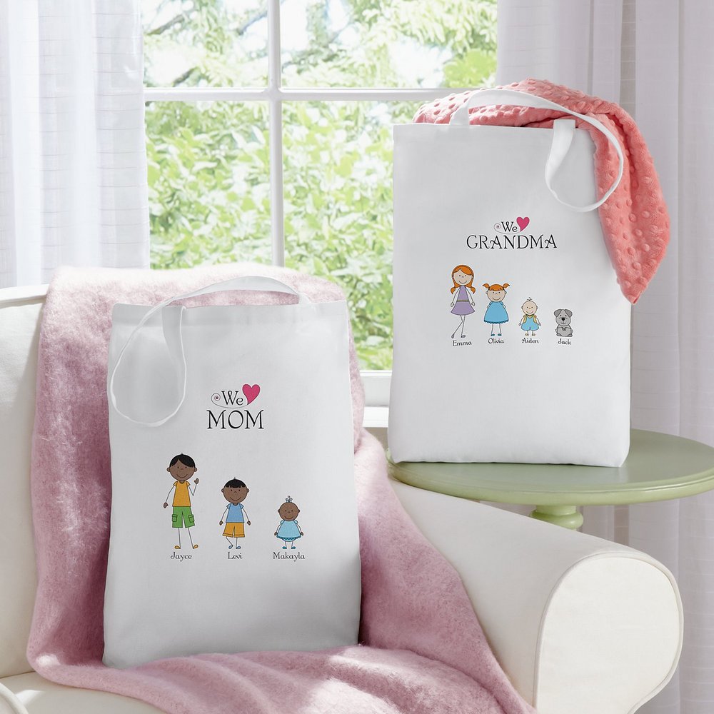 Loving Hearts Personalized Tote Bag