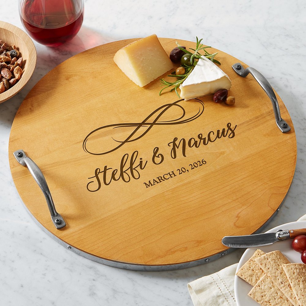 Eternal Love Maple Wood Serving Tray