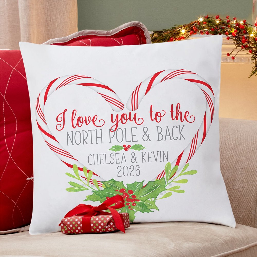 Cherish You to the North Pole & Back Personalized Cushion