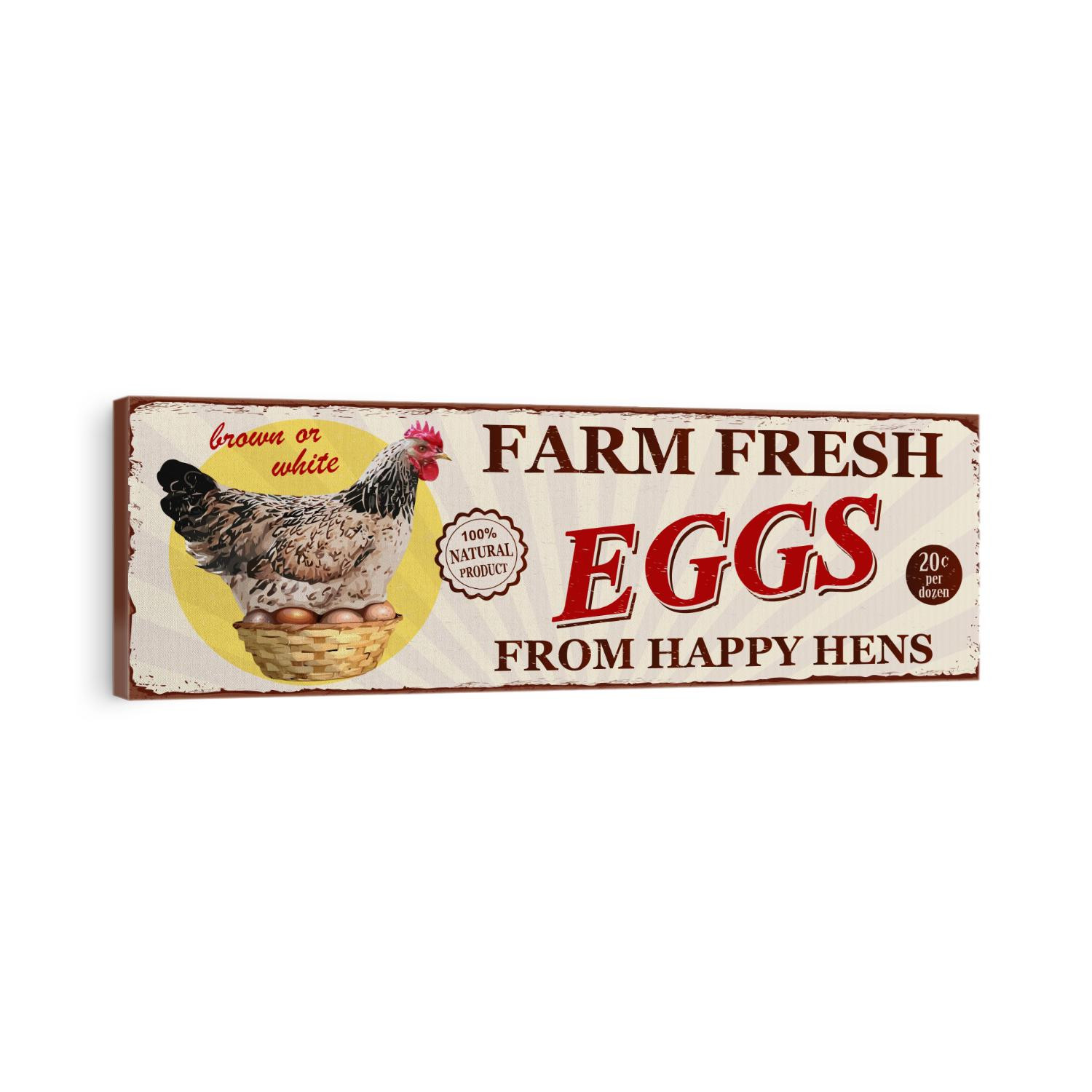 Vintage Farm Fresh Eggs metal sign.