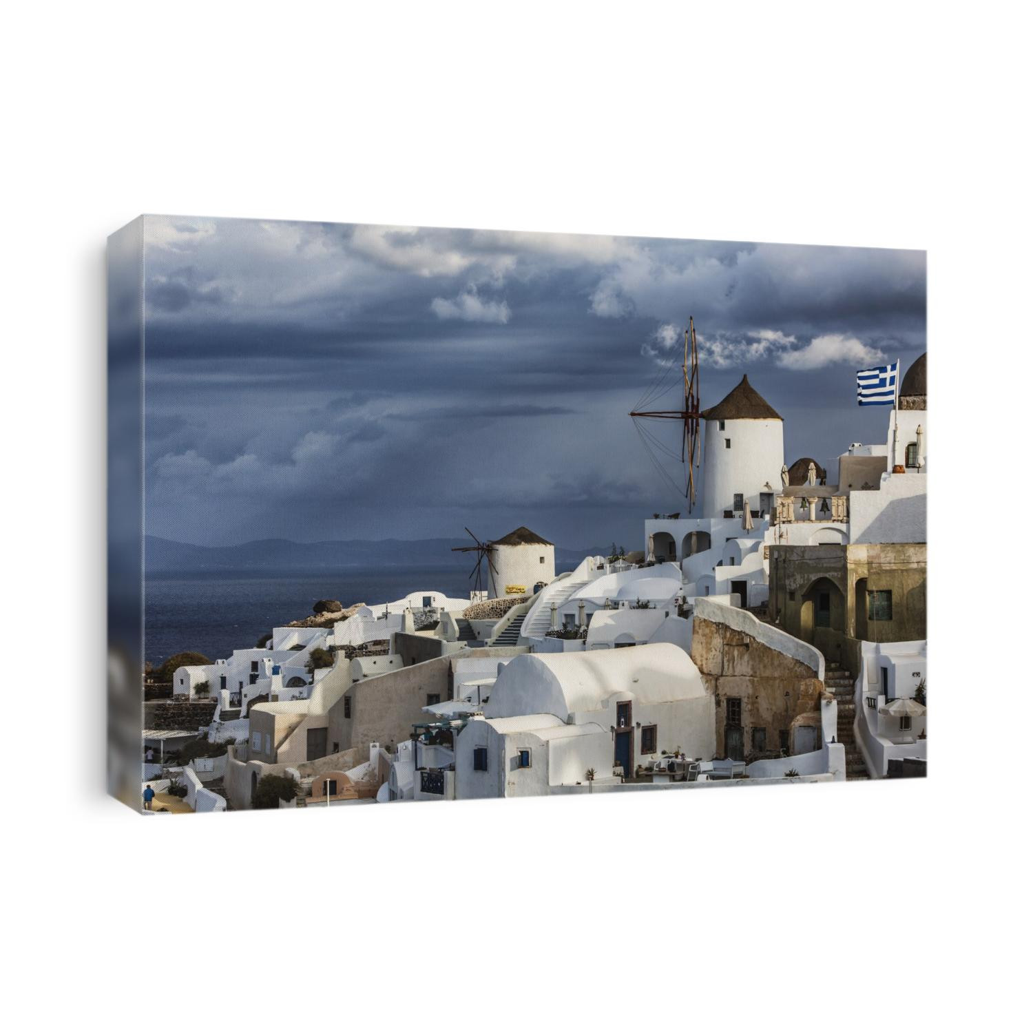 Sunset at Oia, on the island of Santorini, Greece