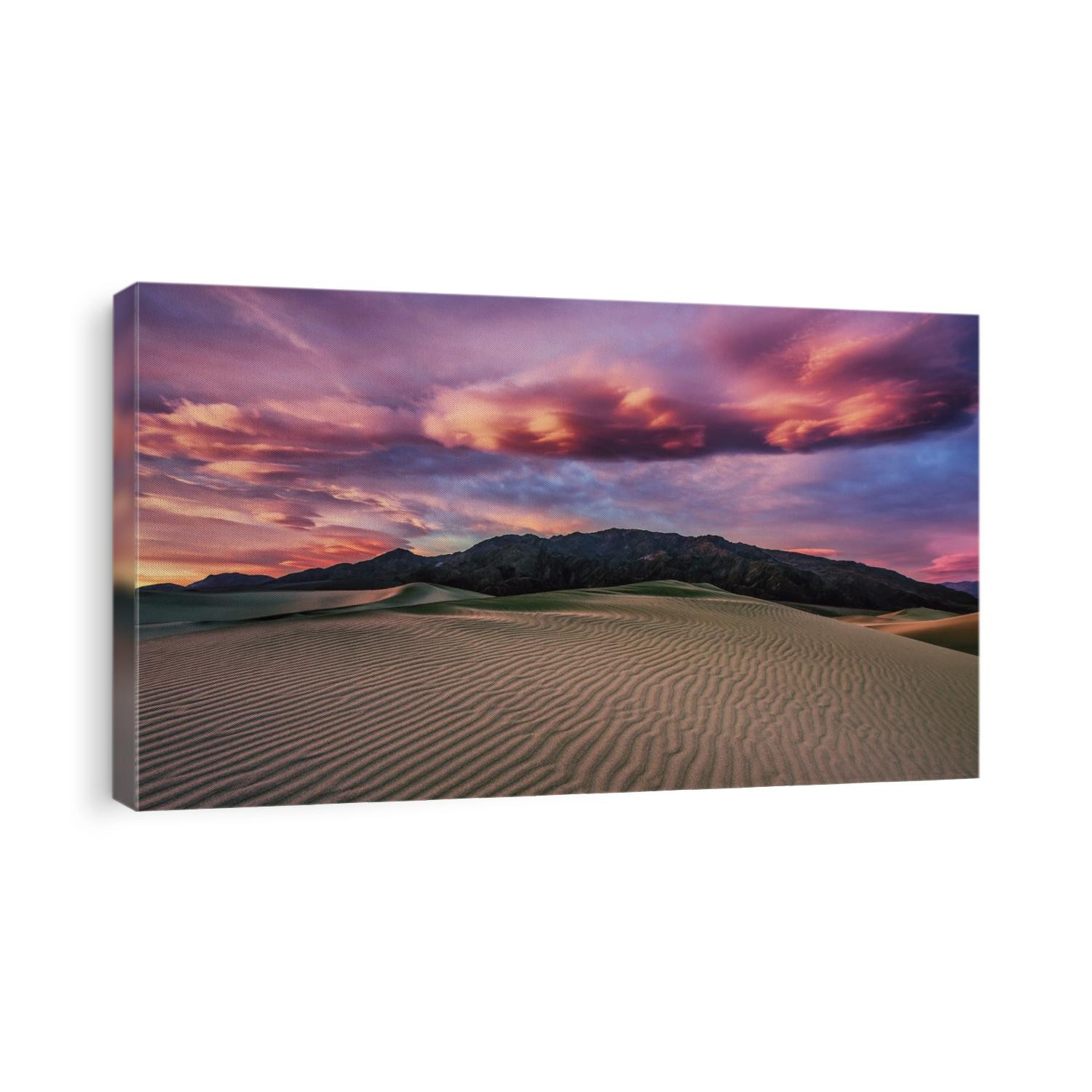 Clouds at sunrise in the Mesquite Sand Dunes at Death Valley National Park