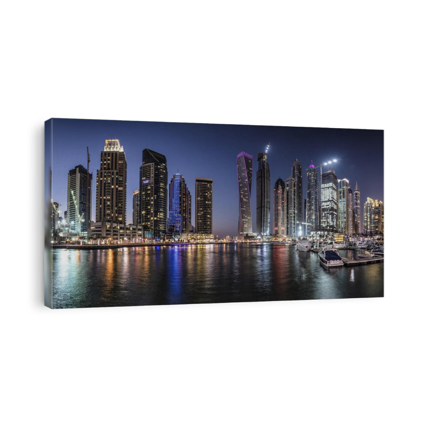 The Dubai Marina after dark