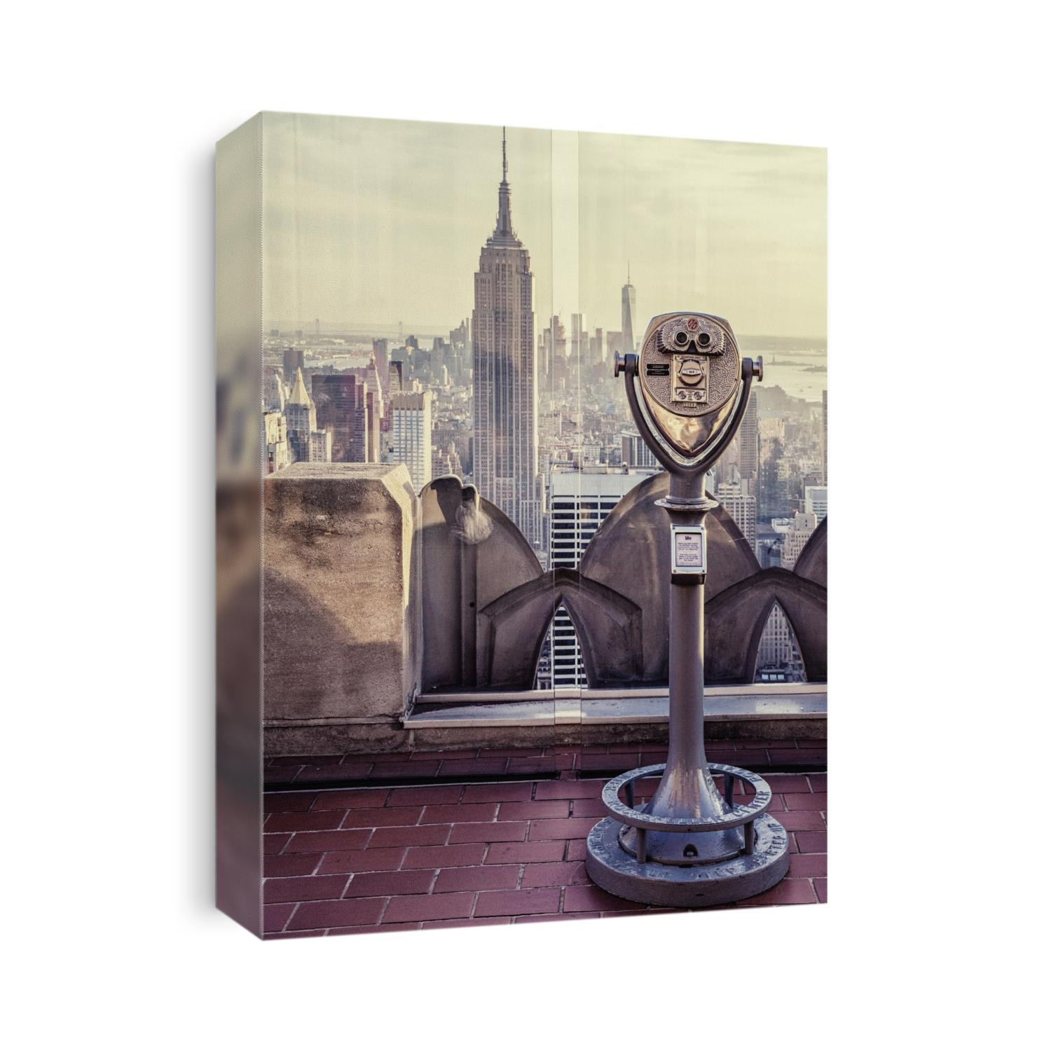 Telescope on the Obervatory Deck, Top on the Rock at Rockefeller Plaza, NY
